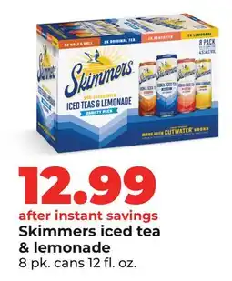 Hy-Vee Skimmers iced tea & lemonade offer
