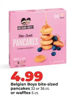 Hy-Vee Belgian Boys bite-sized pancakes 32 or 36 ct. or waffles offer