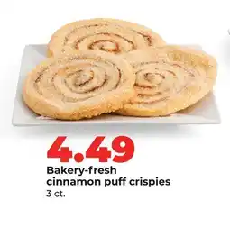 Hy-Vee Bakery-fresh cinnamon puff crispies offer