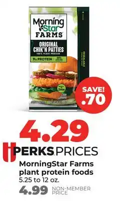 Hy-Vee MorningStar Farms plant protein foods offer
