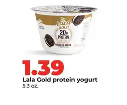 Hy-Vee Lala Gold protein yogurt offer