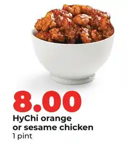 Hy-Vee HyChi orange or sesame chicken offer