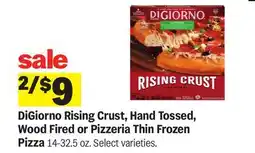 Meijer DiGiorno Rising Crust, Hand Tossed, Wood Fired or Pizzeria Thin Frozen Pizza offer