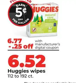 Hy-Vee Huggies wipes offer