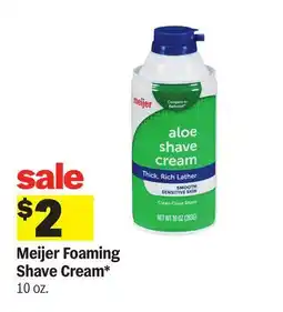 Meijer Meijer Foaming Shave Cream offer