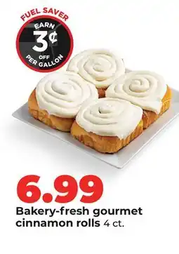 Hy-Vee Bakery-fresh gourmet cinnamon rolls offer