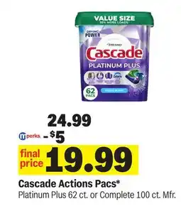 Meijer Cascade Actions Pacs offer