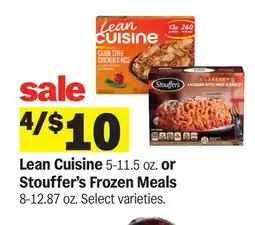 Meijer Lean Cuisine 5-11.5 oz. or Stouffer's Frozen Meals 8-12.87 oz offer