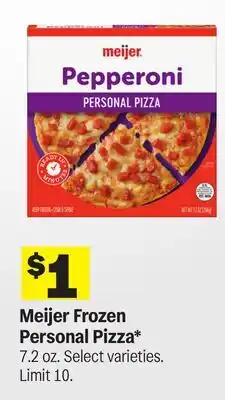 Meijer Meijer Frozen Personal Pizza offer