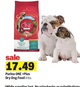 Meijer Purina ONE + Plus Dry Dog Food offer