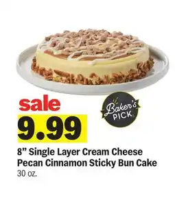 Meijer 8 Single Layer Cream Cheese Pecan Cinnamon Sticky Bun Cake offer