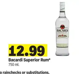 Meijer Bacardi Superior Rum offer