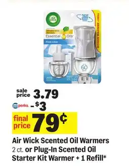 Meijer Air Wick Scented Oil Warmers 2 ct. or Plug-In Scented Oil Starter Kit Warmer + 1 Refill offer