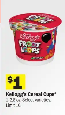 Meijer Kellogg's Cereal Cups offer