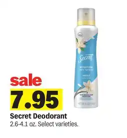 Meijer Secret Deodorant offer