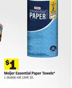 Meijer Meijer Essential Paper Towels offer
