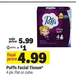 Meijer Puffs Facial Tissue offer