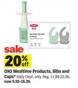 Meijer OXO Mealtime Products, Bibs and Cups offer