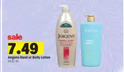 Meijer Jergens Hand or Body Lotion offer