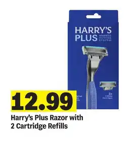 Meijer Harry's Plus Razor with 2 Cartridge Refills offer