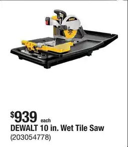 The Home Depot DEWALT 10 in. Wet Tile Saw offer