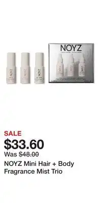 Ulta Beauty NOYZ Mini Hair + Body Fragrance Mist Trio offer