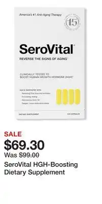 Ulta Beauty SeroVital HGH-Boosting Dietary Supplement offer