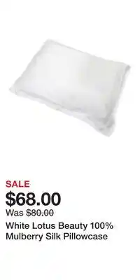 Ulta Beauty White Lotus Beauty 100% Mulberry Silk Pillowcase offer
