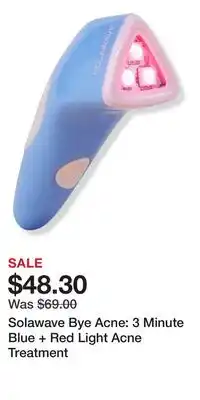 Ulta Beauty Solawave Bye Acne: 3 Minute Blue + Red Light Acne Treatment offer