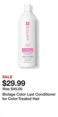 Ulta Beauty Biolage Color Last Conditioner for Color-Treated Hair offer