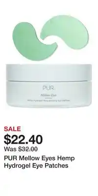Ulta Beauty PUR Mellow Eyes Hemp Hydrogel Eye Patches offer