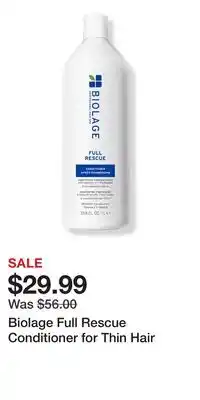 Ulta Beauty Biolage Full Rescue Conditioner for Thin Hair offer