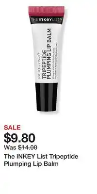 Ulta Beauty The INKEY List Tripeptide Plumping Lip Balm offer