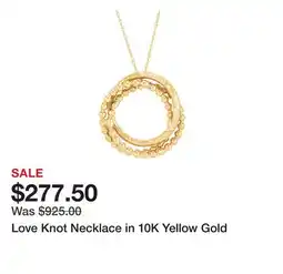 Belk Love Knot Necklace in 10K Yellow Gold offer