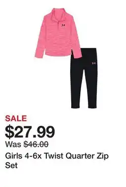 Belk Girls 4-6x Twist Quarter Zip Set offer