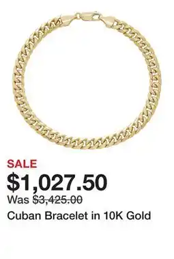 Belk Cuban Bracelet in 10K Gold offer