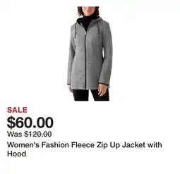 Belk Women's Fashion Fleece Zip Up Jacket with Hood offer