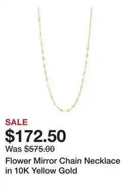 Belk Flower Mirror Chain Necklace in 10K Yellow Gold offer
