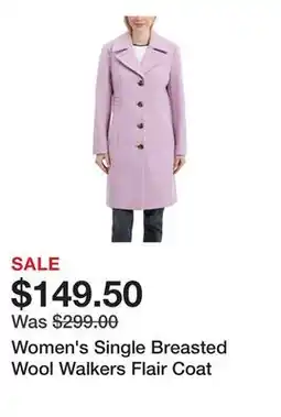 Belk Women's Single Breasted Wool Walkers Flair Coat offer