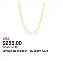 Belk Layered Necklace in 10K Yellow Gold offer