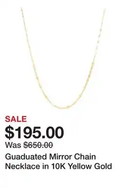 Belk Guaduated Mirror Chain Necklace in 10K Yellow Gold offer