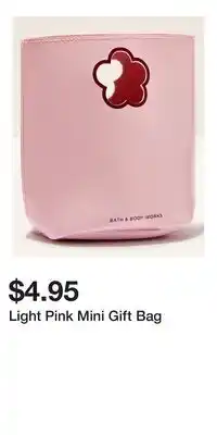 Bath & Body Works Light Pink Mini Gift Bag offer
