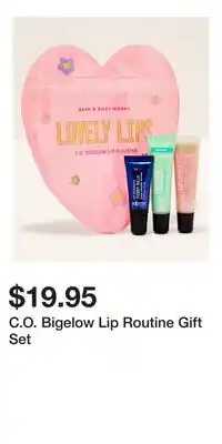 Bath & Body Works C.O. Bigelow Lip Routine Gift Set offer