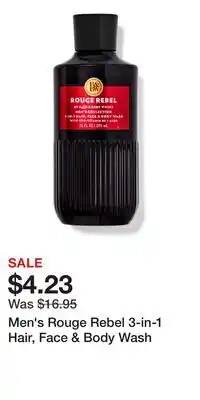 Bath & Body Works Men's Rouge Rebel 3-in-1 Hair, Face & Body Wash offer
