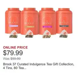 Costco Brook 37 Curated Indulgence Tea Gift Collection, 4 Tins, 80 Tea Bags Total offer