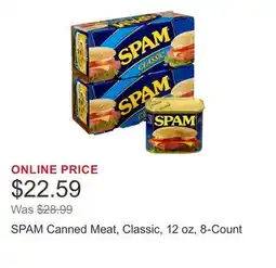 Costco SPAM Canned Meat, Classic, 12 oz, 8-Count offer