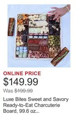 Costco Luxe Bites Sweet and Savory Ready-to-Eat Charcuterie Board, 99.6 oz Total offer