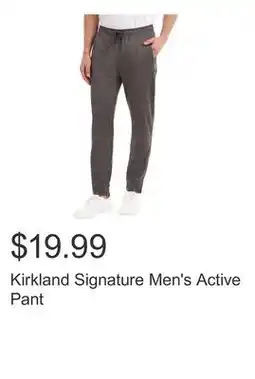 Costco Kirkland Signature Men's Active Pant offer