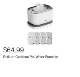 Costco Petlibro Cordless Pet Water Fountain offer
