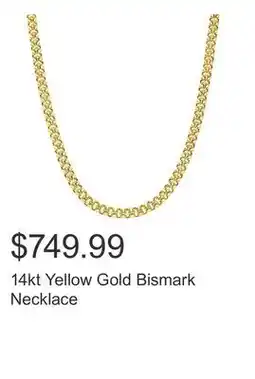 Costco 14kt Yellow Gold Bismark Necklace offer